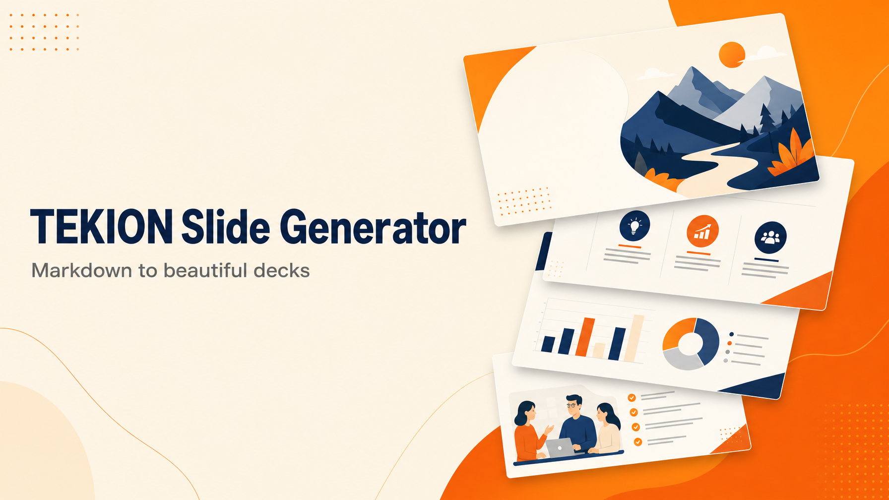 TEKION Slide Generator — Markdownから美しいスライドを生成